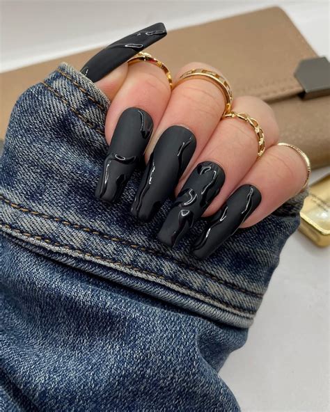 matte and glossy nail designs.